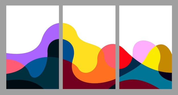 Ilustración vectorial líquido colorido y abstracto fluido para plantilla de banner