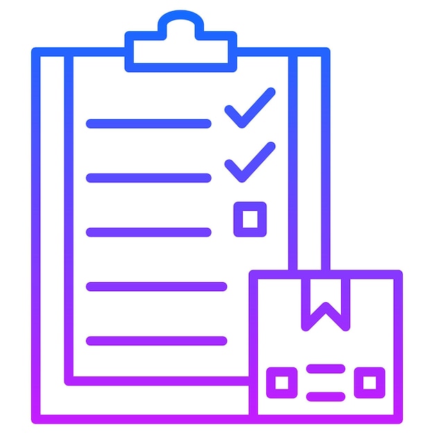 Ilustración vectorial de la lista de cajas de entrega