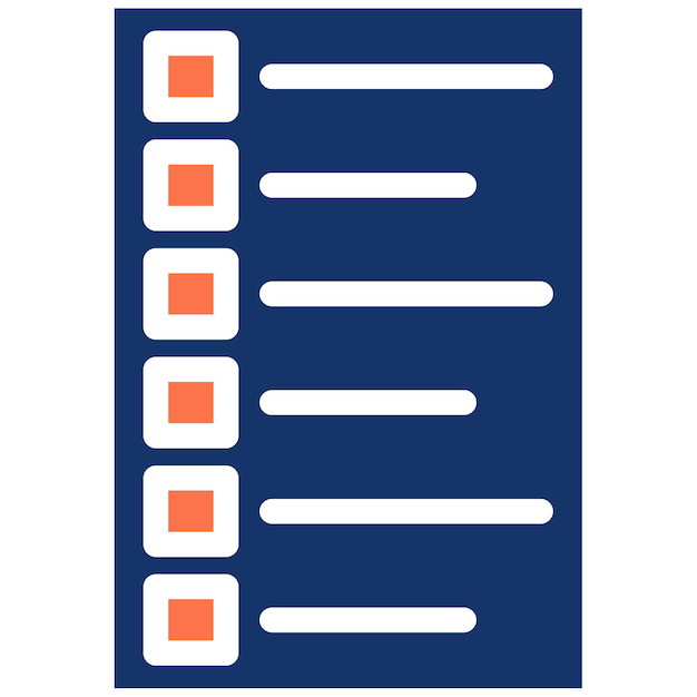 Ilustración vectorial de la lista de compras