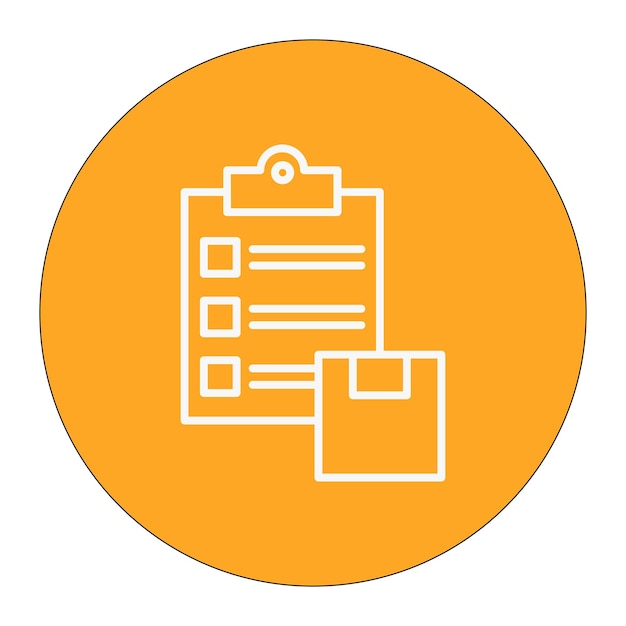 Ilustración vectorial de la lista de comprobación de paquetes