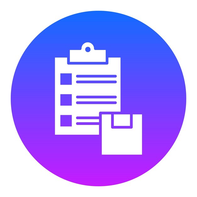 Ilustración vectorial de la lista de comprobación de paquetes