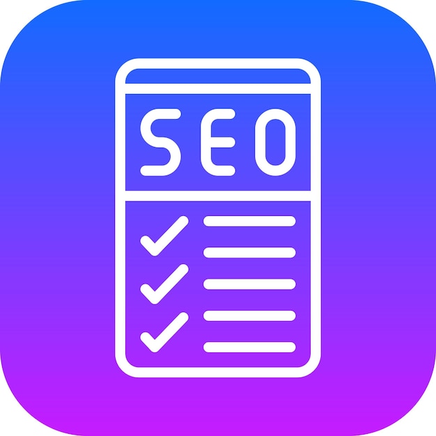 Ilustración vectorial de la lista de comprobación de SEO