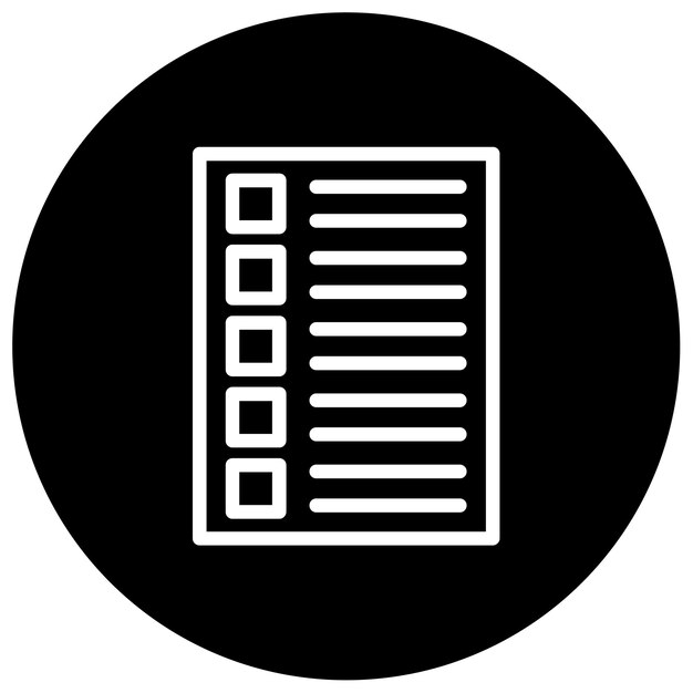Ilustración vectorial de la lista de comprobación del soborno