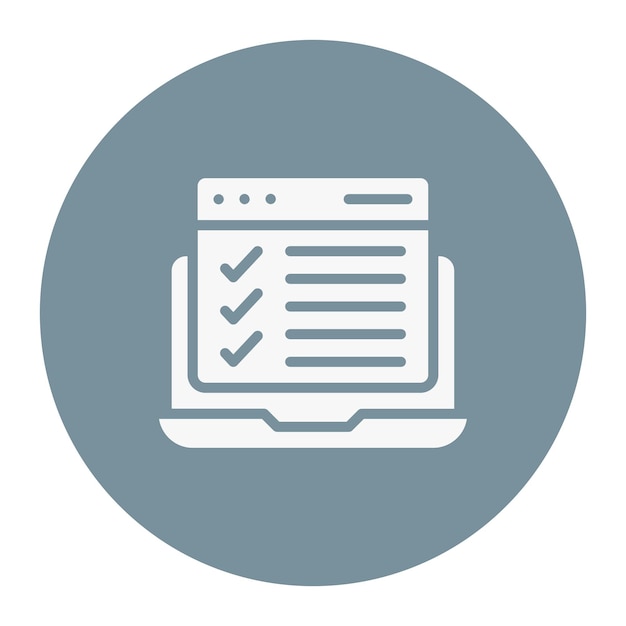 Ilustración vectorial de la lista de control del sitio web