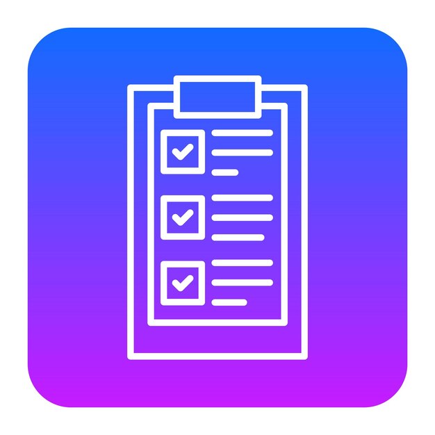 Ilustración vectorial de la lista de control