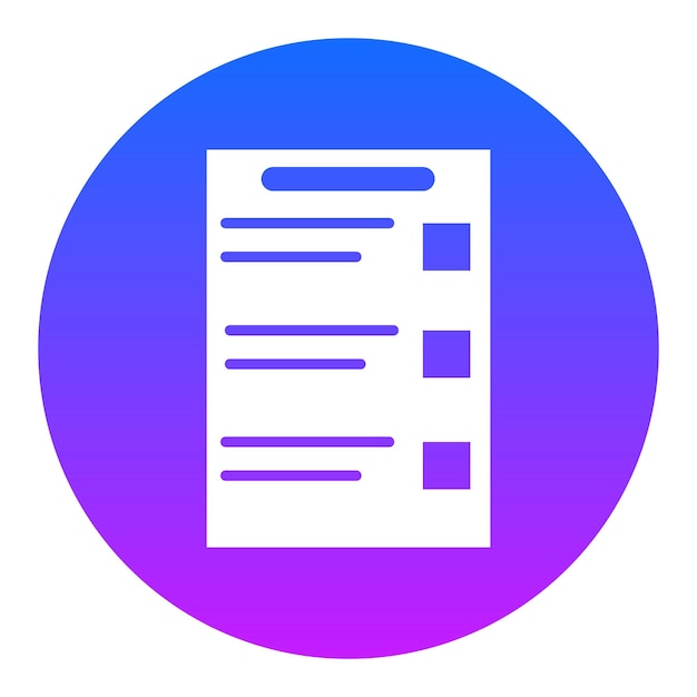Ilustración vectorial de la lista de control