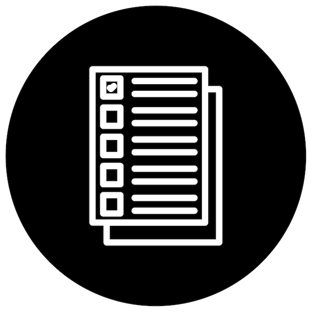 Ilustración vectorial de la lista de control
