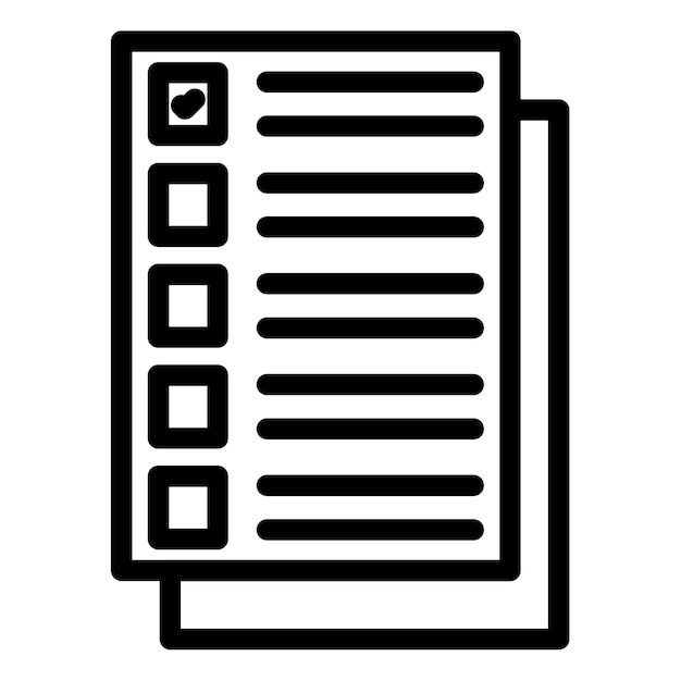 Ilustración vectorial de la lista de control