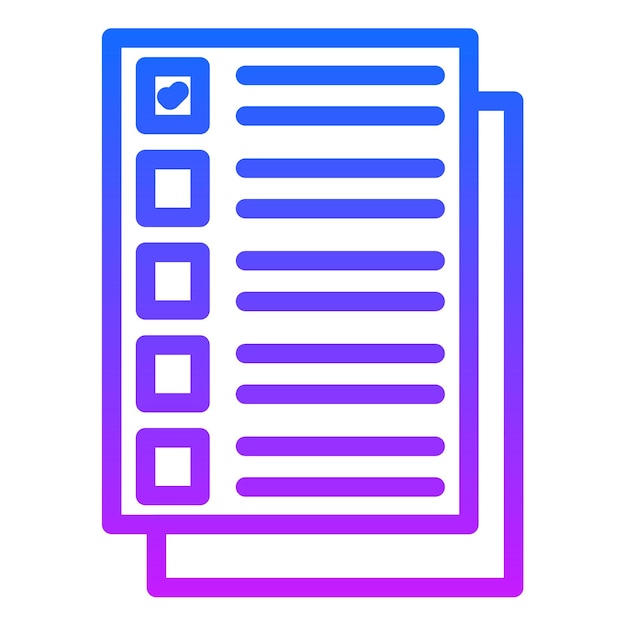Ilustración vectorial de la lista de control