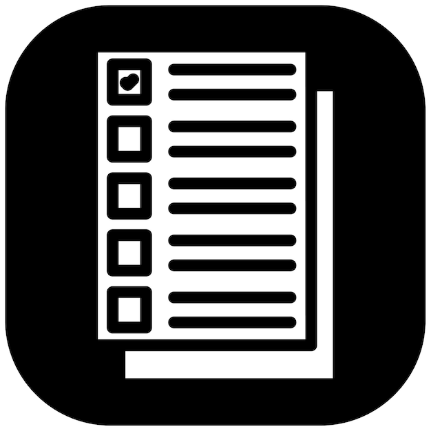 Ilustración vectorial de la lista de control