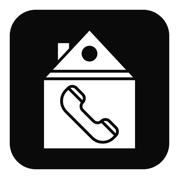 Ilustración vectorial de la llamada de la agencia de la casa