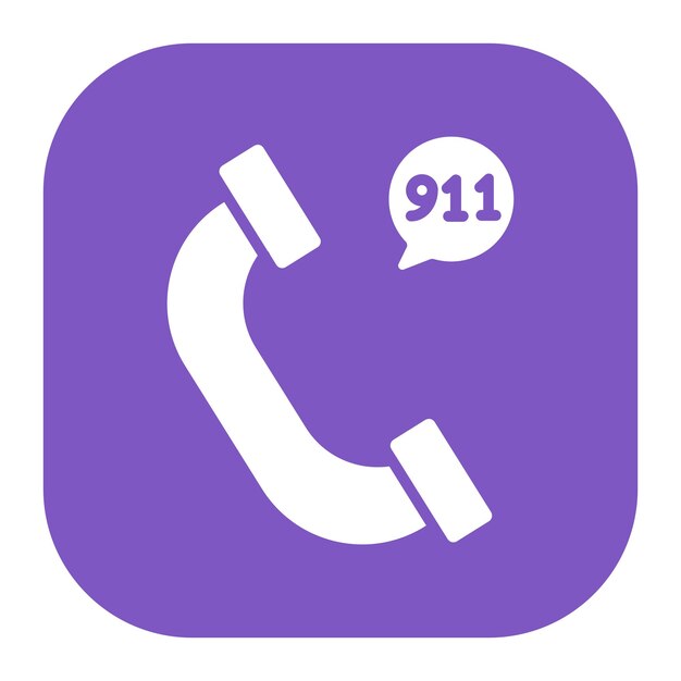 Ilustración vectorial de la llamada al 911
