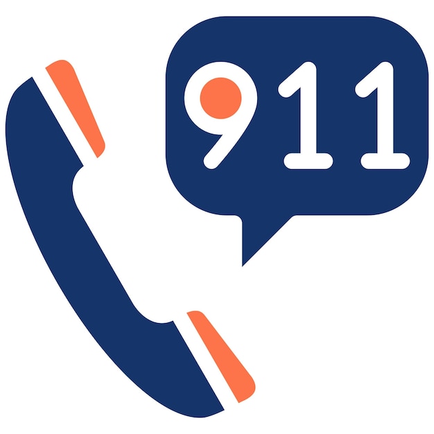 Ilustración vectorial de la llamada al 911