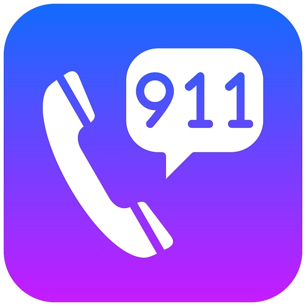 Ilustración vectorial de la llamada al 911