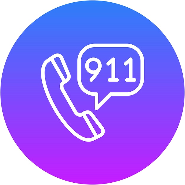 Ilustración vectorial de la llamada al 911