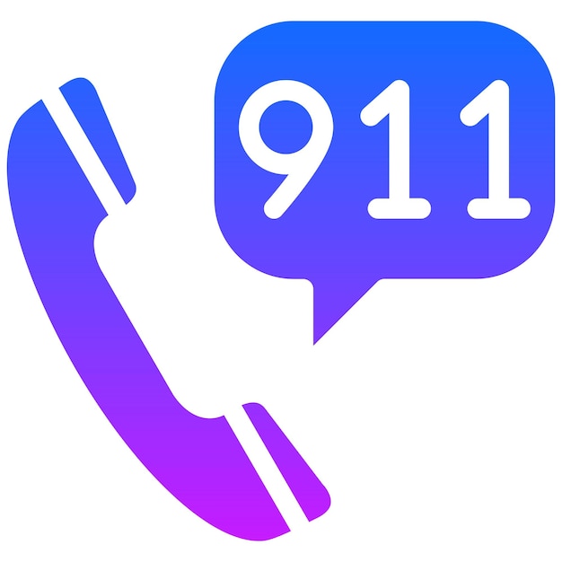 Ilustración vectorial de la llamada al 911