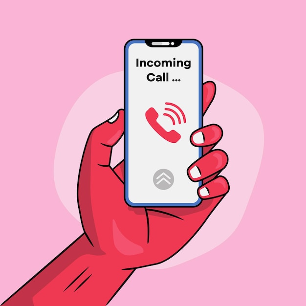 ilustración vectorial de llamar por teléfono celular