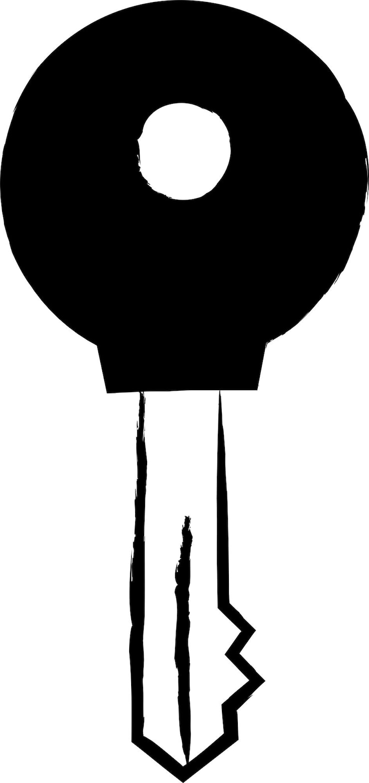 Vector ilustración vectorial de llave dibujada a mano