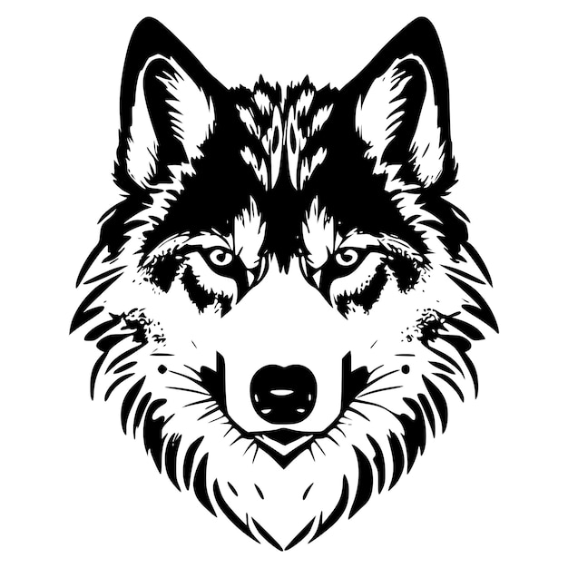 Ilustración vectorial de un lobo para logotipos o diseños diseño vectorial del lobo de blanco lobo