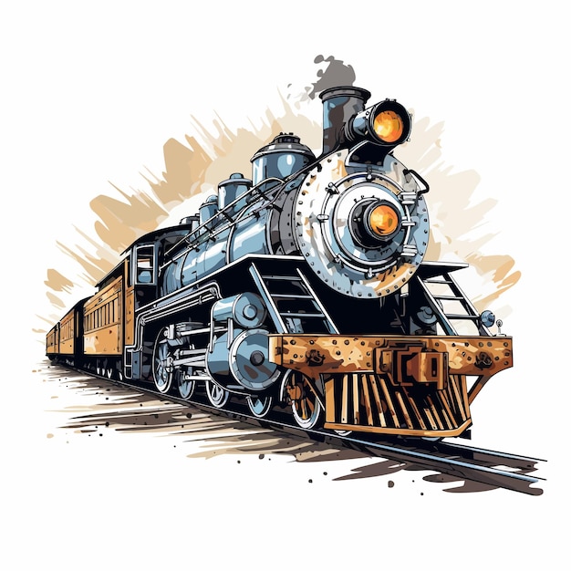 Ilustración vectorial de la locomotora