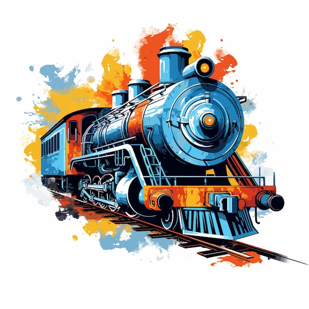 Vector ilustración vectorial de la locomotora