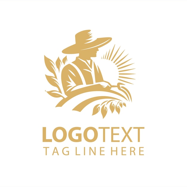 Ilustración vectorial del logotipo del agricultor