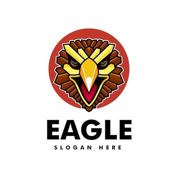 Ilustración vectorial del logotipo Águila Estilo de mascota simple