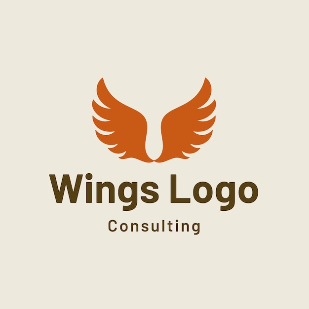 Ilustración vectorial del logotipo de las alas del dragón