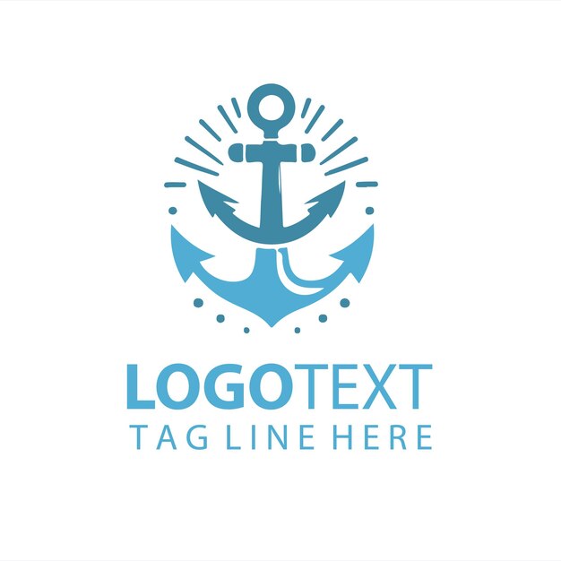 Ilustración vectorial del logotipo de anclaje
