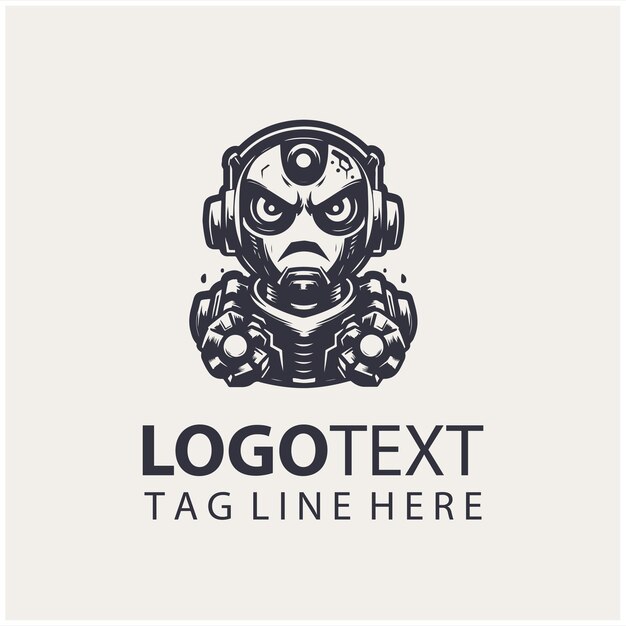 Ilustración vectorial del logotipo de Angry Robot