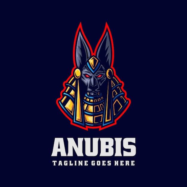 Ilustración vectorial del logotipo Anubis E Deportes y estilo deportivo