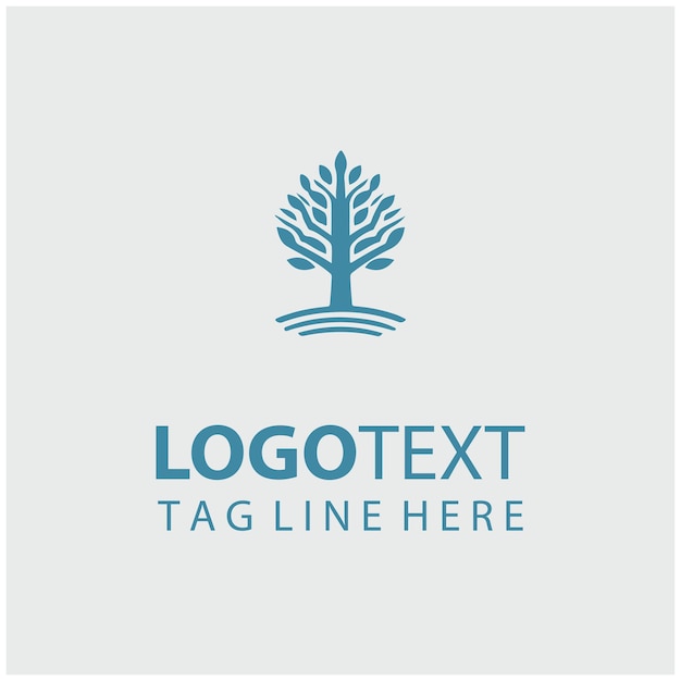 Ilustración vectorial del logotipo del árbol lineal