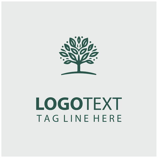 Ilustración vectorial del logotipo del árbol lineal