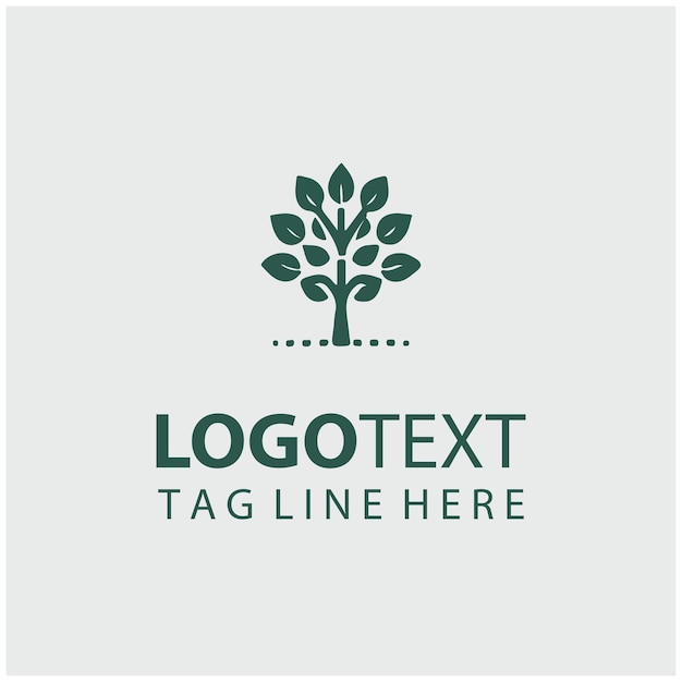 Ilustración vectorial del logotipo del árbol lineal
