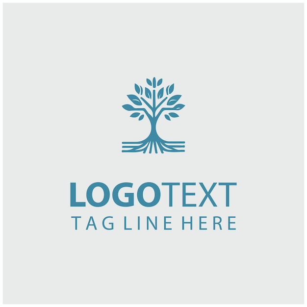 Ilustración vectorial del logotipo del árbol lineal