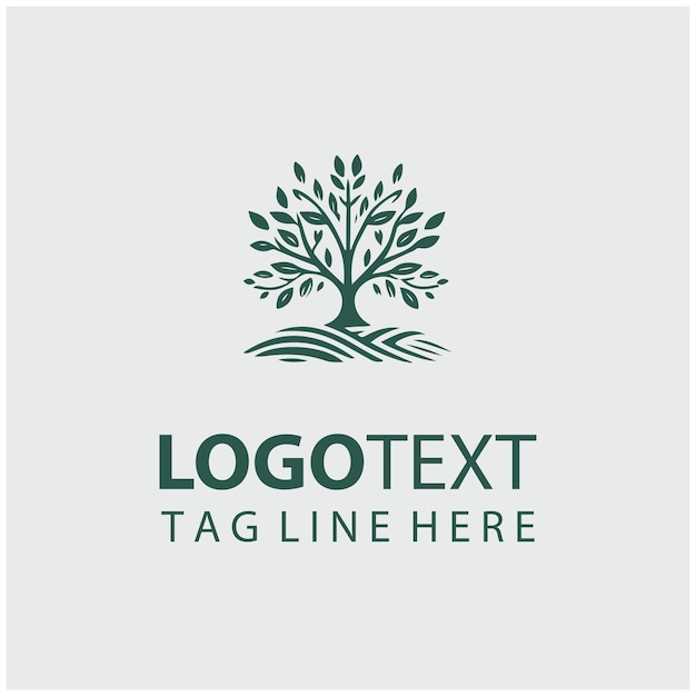 Ilustración vectorial del logotipo del árbol lineal