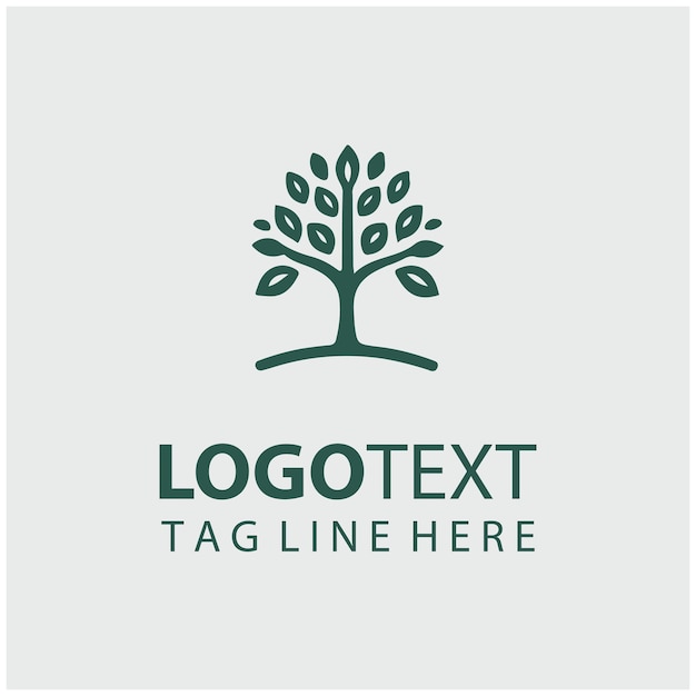 Ilustración vectorial del logotipo del árbol lineal