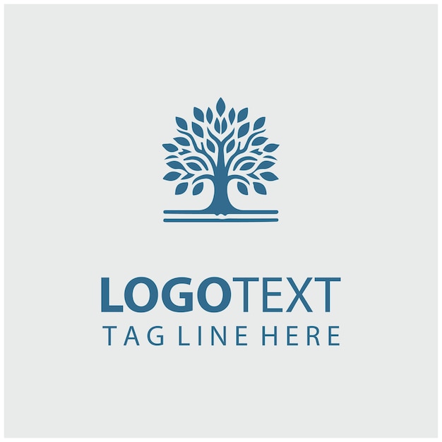 Ilustración vectorial del logotipo del árbol lineal