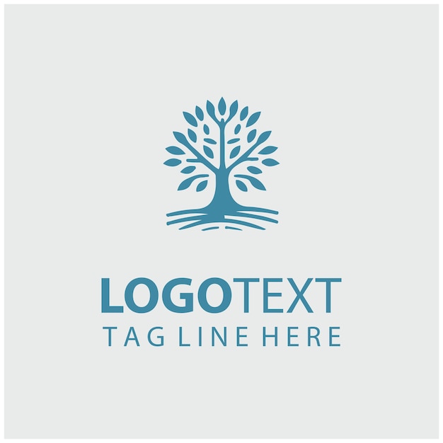 Ilustración vectorial del logotipo del árbol lineal