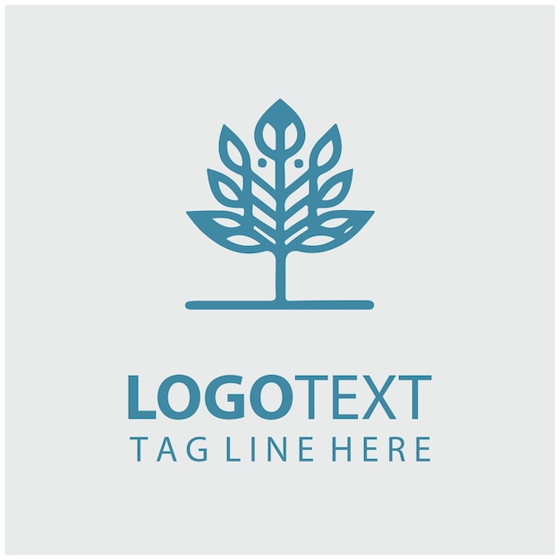Ilustración vectorial del logotipo del árbol lineal