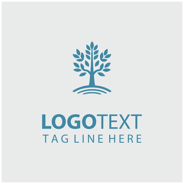 Ilustración vectorial del logotipo del árbol lineal