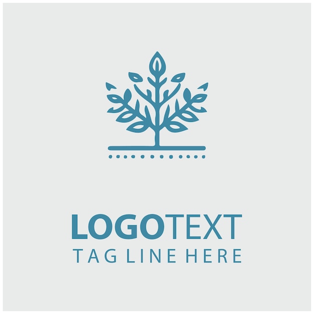 Ilustración vectorial del logotipo del árbol lineal
