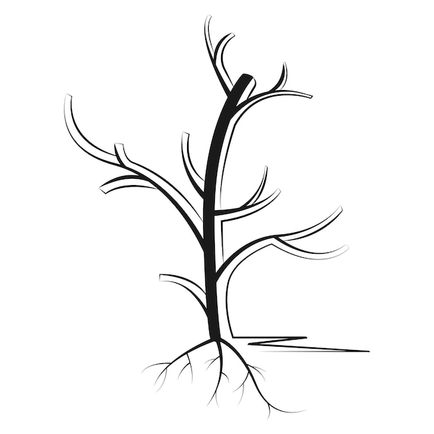 Ilustración vectorial del logotipo del árbol