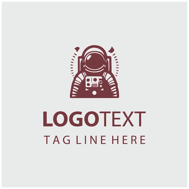 Ilustración vectorial del logotipo del astronauta