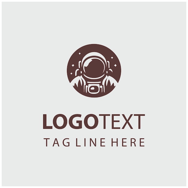 Ilustración vectorial del logotipo del astronauta