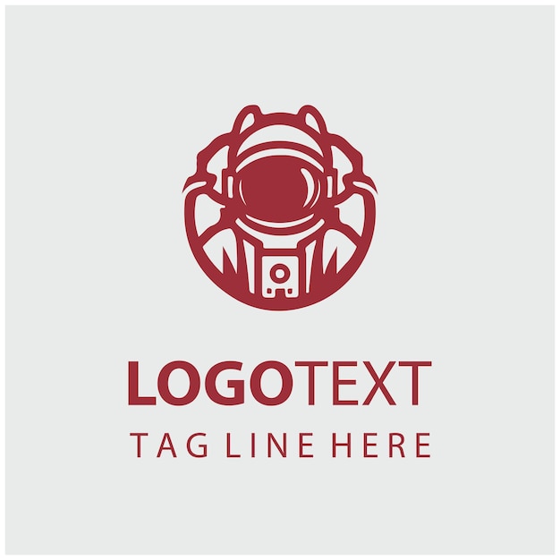 Ilustración vectorial del logotipo del astronauta