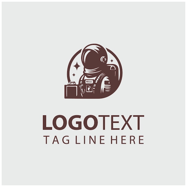 Ilustración vectorial del logotipo del astronauta