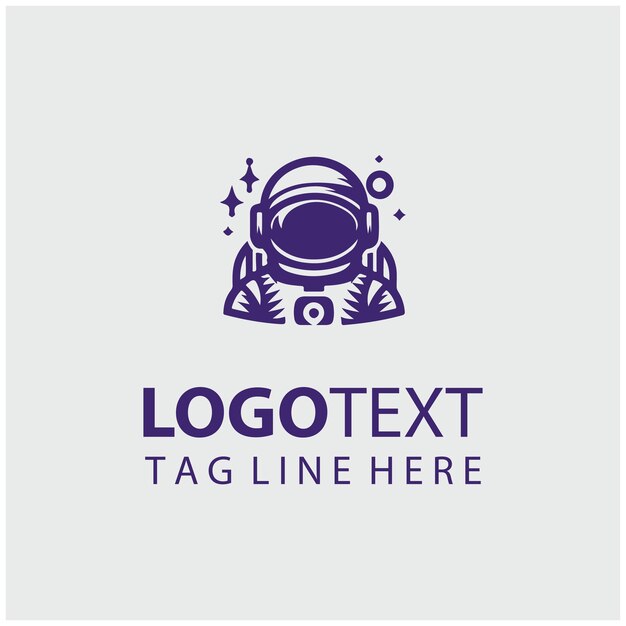 Ilustración vectorial del logotipo del astronauta