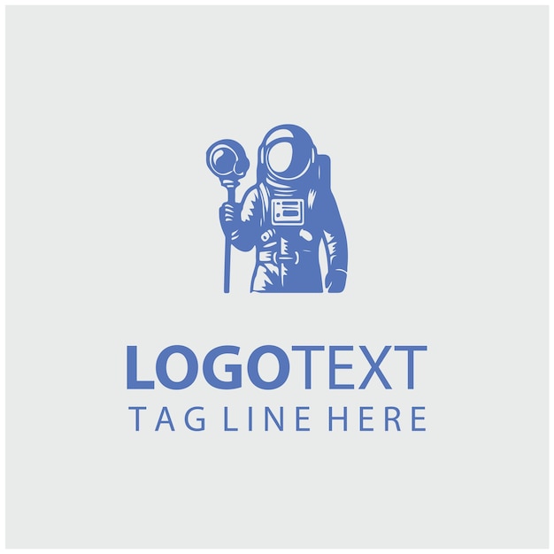 Ilustración vectorial del logotipo del astronauta
