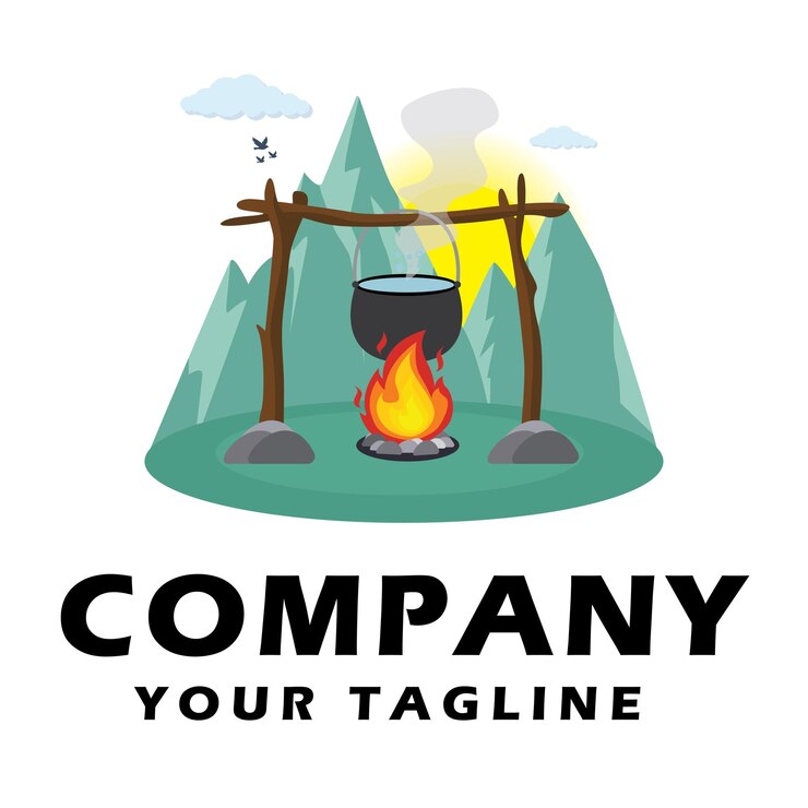 Vector ilustración vectorial del logotipo de la aventura editable